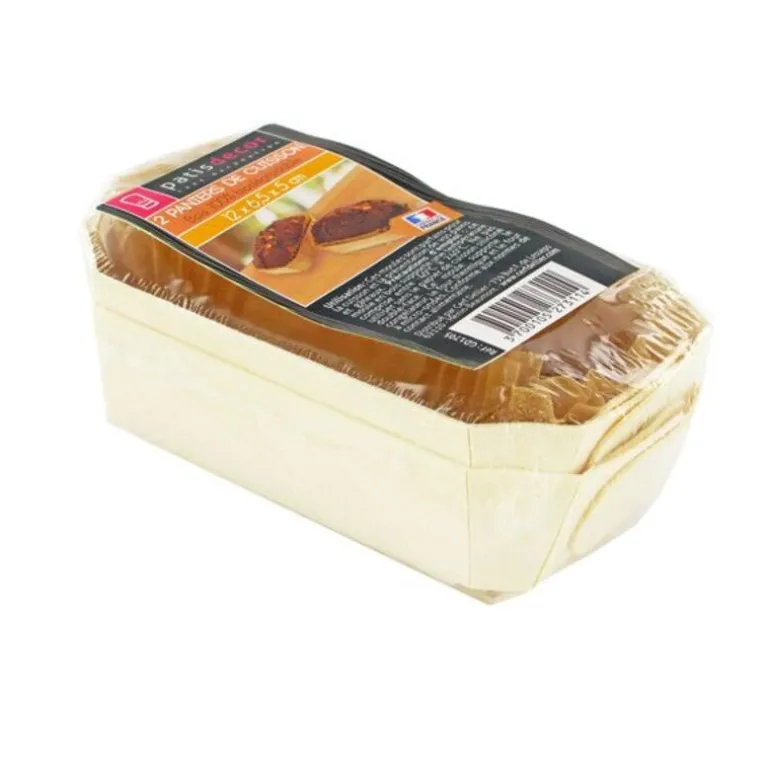 Moule De Cuisson Bois 12 X 6,5 X 5 Cm (X2)