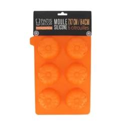 Moule Silicone 6 Citrouilles 3D Patisdecor