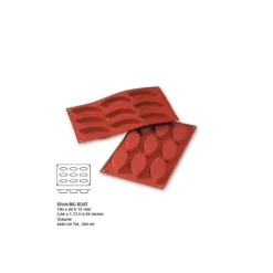Moule Silicone 9 Grandes Barquettes
