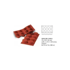 Moule Silicone 8 Grands Ovales