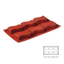 Moule Silicone 6 Vagues Rectangulaires