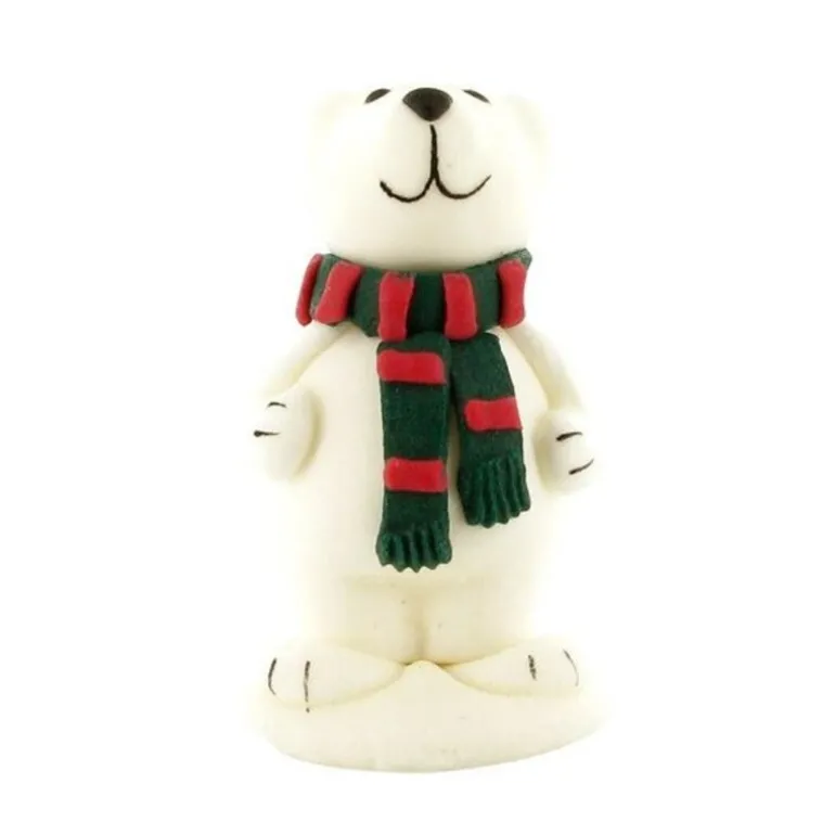 Ours Comestible Polaire Blanc Echarpe 6 Cm
