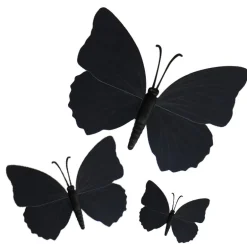 Papillons Noirs Aimantes Assortis Patisdecor (X3)