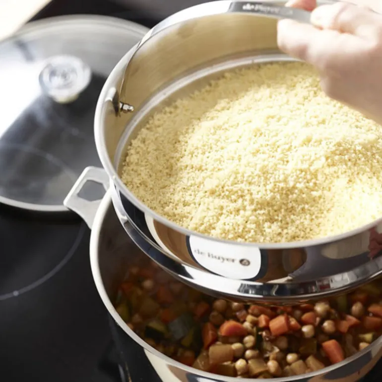 Passoire Cuit-Vapeur Inox 24 Cm De Buyer