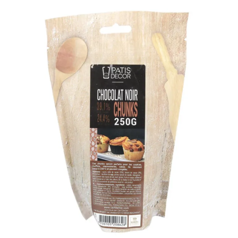 Pepites De Chocolat Noir Chunks Barry 250 G - Patisdecor