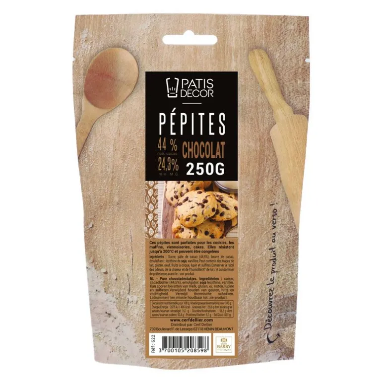 Pepites De Chocolat Noir Barry 250 G - Patisdecor