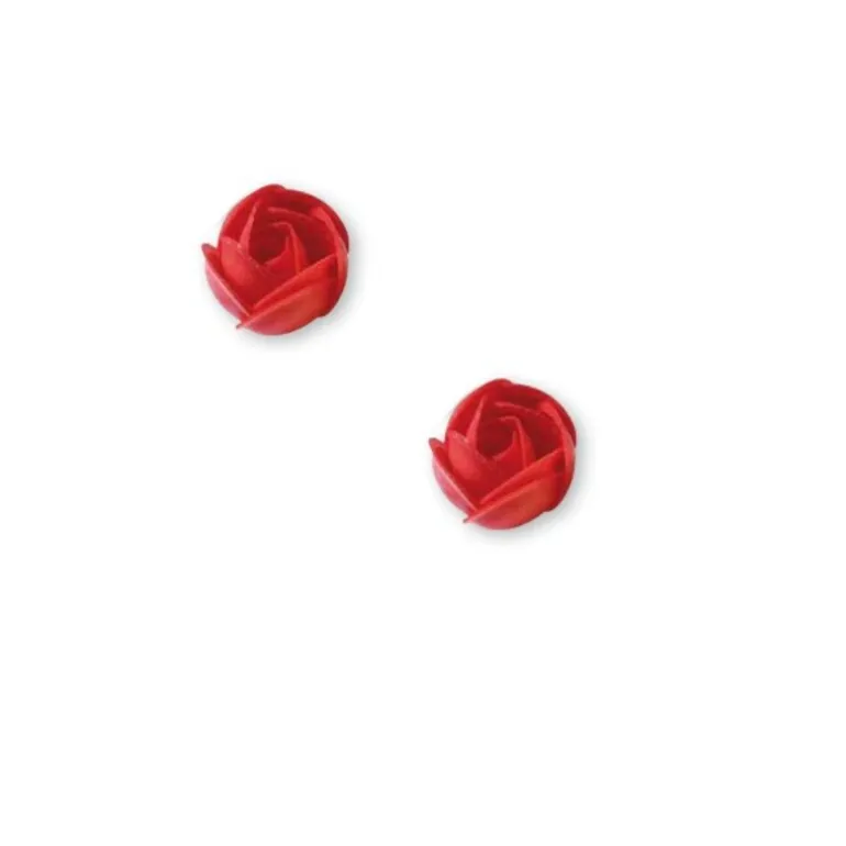 Petites Roses Rouges En Azyme Patisdecor (X12)