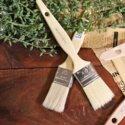 Pinceau Plat Soie Manche Plastique