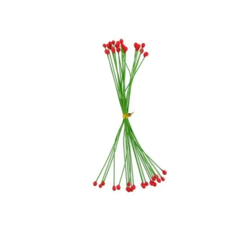 Pistils Pour Fleurs Pâte À Sucre Rouges (X40)