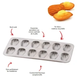Plaque A 12 Madeleines En Fer Blanc Gobel