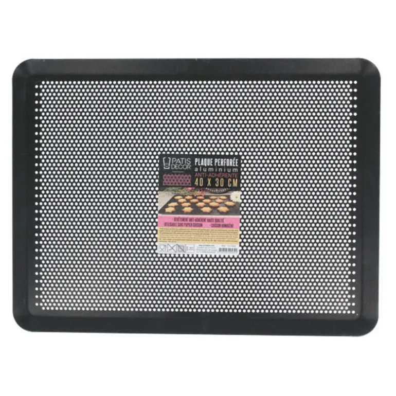 Plaque Patisserie Perforee Alu Anti-Adherente 40 X 30 Cm Patisdecor