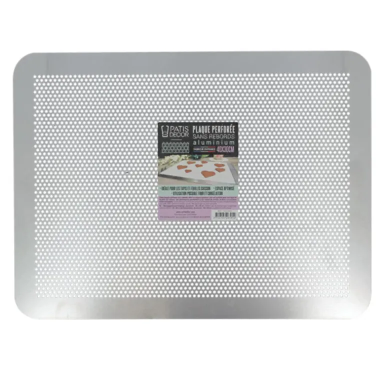 Plaque Patisserie Plate Perforee Alu 40 X 30 Cm Patisdecor