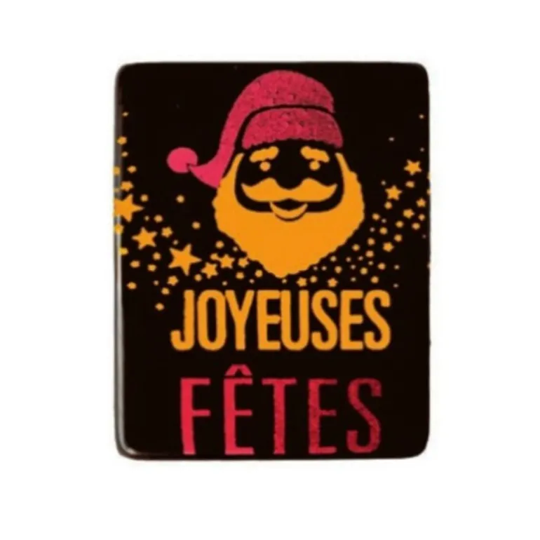 Plaquettes Chocolat Noir Joyeuses Fêtes Pere Noël (X 72)