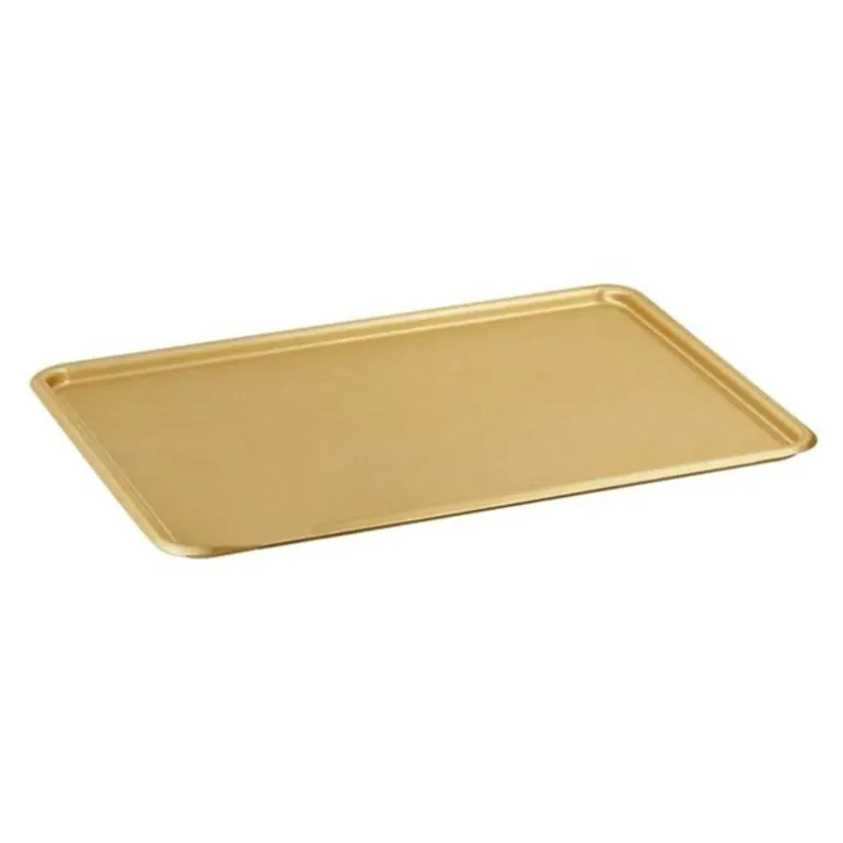 Plateau Patissier Alu Or Bords Ronds 24 Cm