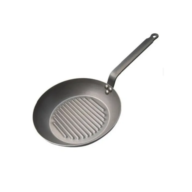 Poele Grill Ronde Carbone Plus De Buyer 26 Cm