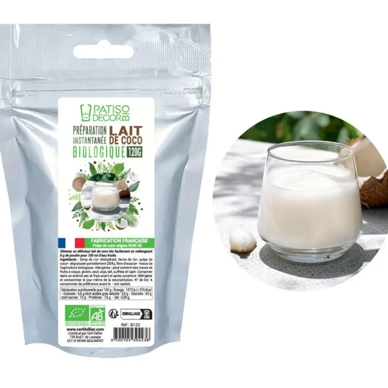 Preparation Instantanee Pour Lait De Coco Biologique 120 G