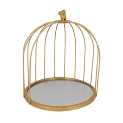 Presentoir Cage A Oiseaux Dore Patisdecor 25 Cm