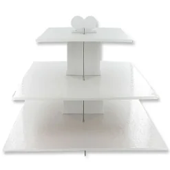 Presentoir Cupcakes Blanc Carre