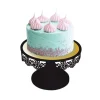 Presentoir Gateau Noir Broderie 18 Cm