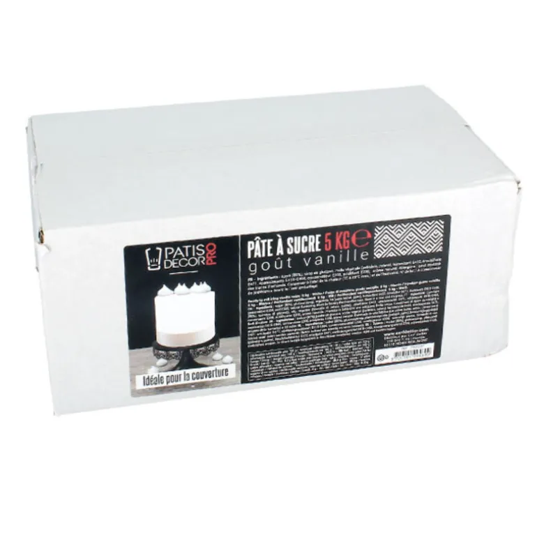 Pâte À Sucre Blanche Arome Vanille Patisdecor Pro 5 Kg