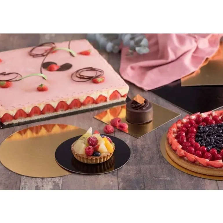 Rectangles Carton Noir / Or 60 X 40 Cm (X25)