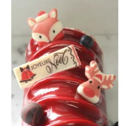 Rectangles Joyeuses Noël Rouge Assortis Chocolat Blanc (X80)