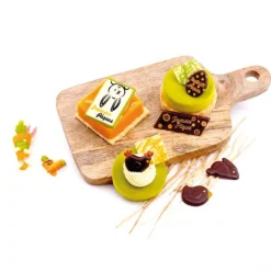 Rectangles Joyeuses Pâques En Chocolat Noir (X70)