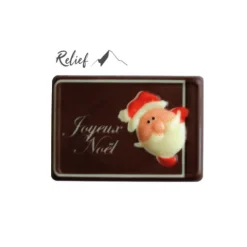 Rectangles Pere Noël Relief Chocolat (X50)