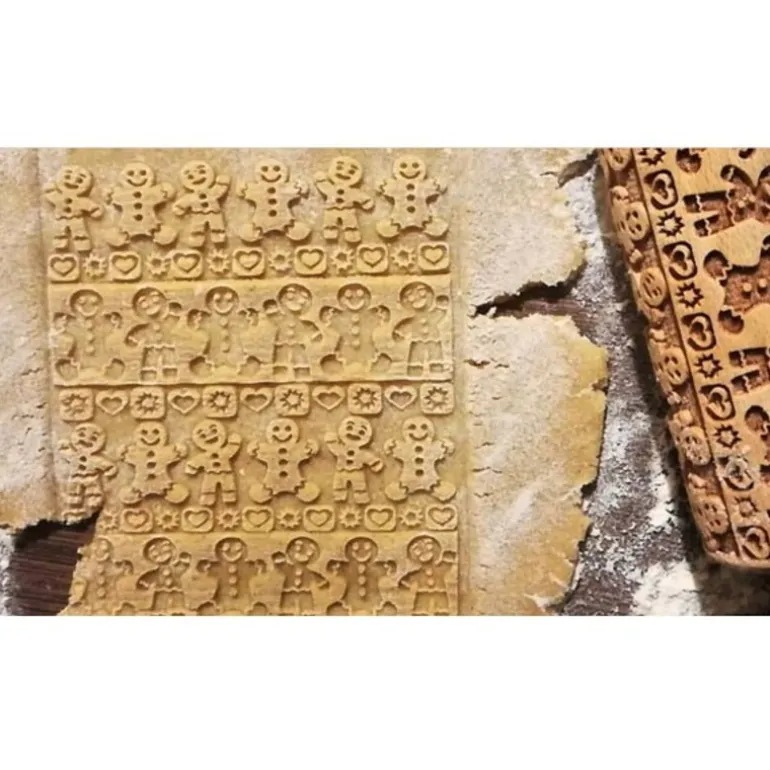 Rouleau Empreintes En Bois Bonhomme En Pain D'Épices