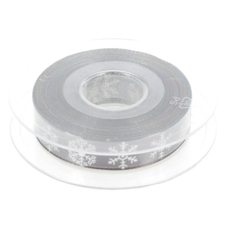 Ruban Flocons Gris 15 Mm (20 M)
