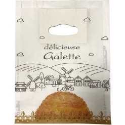 Sac A Galette Kraft Blanchi (X100)