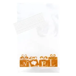 Sachets Bonbons Cado Or + Liens 14 X 23 Cm (X10)