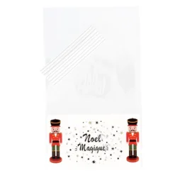 Sachets Bonbons Casse-Noisettes + Liens 14 X 23 Cm (X10)