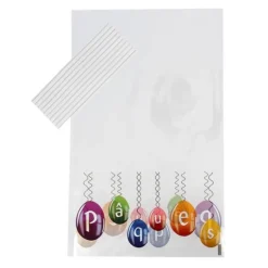Sachets Bonbons Oeufs Pâques + Liens 14 X 23 Cm (X10)