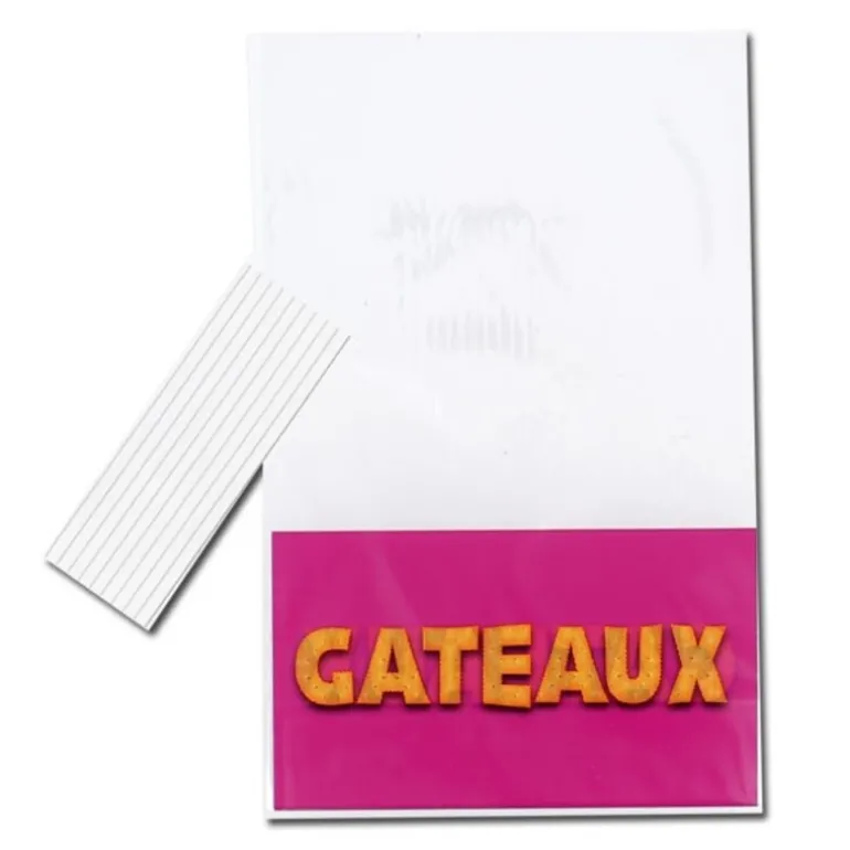 Sachets Gâteaux + Liens 14 X 23 Cm (X10)