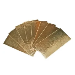 Semelles A Bûche Carton Or, Bords Droits (X50)