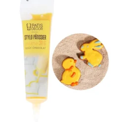 Stylo Patissier Jaune Gout Chocolat Patisdecor