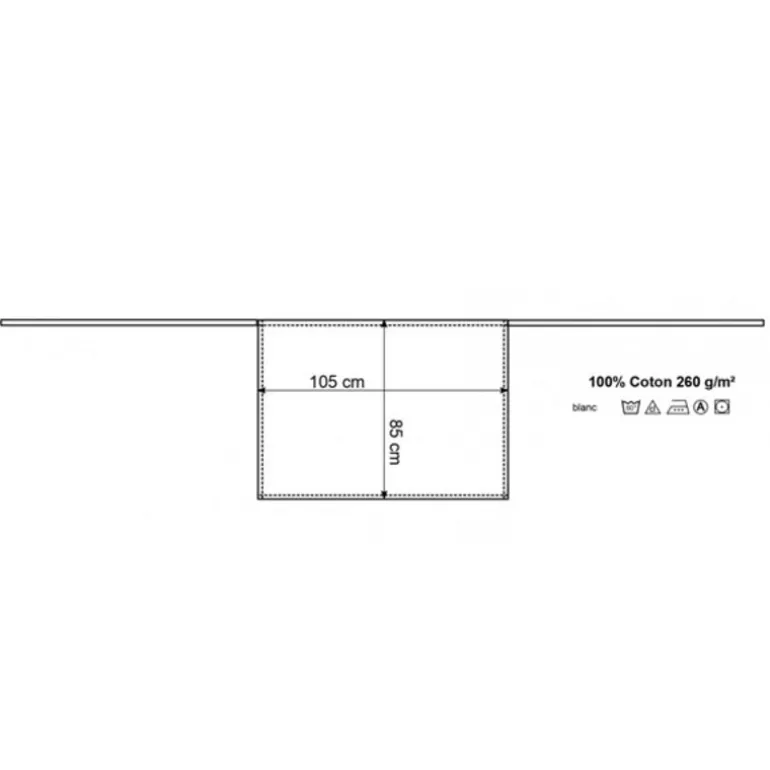 Tablier De Chef Blanc 85 X 105 Cm