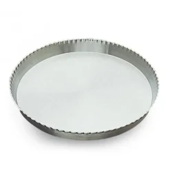 Tourtiere Ronde Cannelee Fixe Alu 26 Cm Gobel