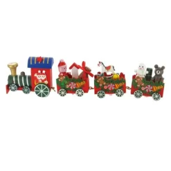 Train De Noël En Bois Sur Pique