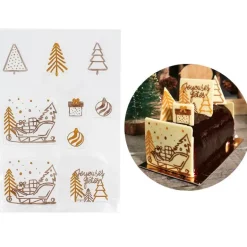 Transfert Chocolat Theme Noël Moderne