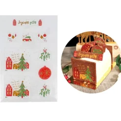 Transfert Chocolat Theme Village De Noël