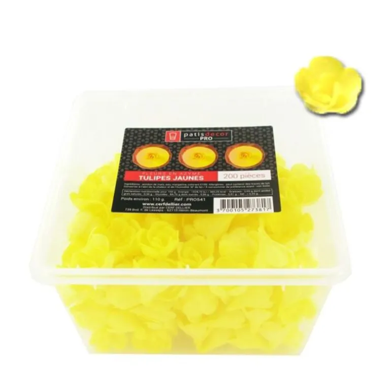 Tulipes Jaunes En Azyme Patisdecor Pro (X200)