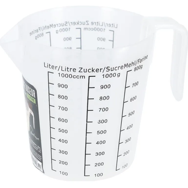 Verre Doseur Gradue Plastique 1 L