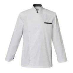 Veste Blanche Col Et Poignets Jean Manches Longues Malo