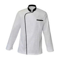 Veste Blanche Col Noir Manches Longues Zack